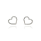 Ezüst szív fülbevaló (02107-291)
