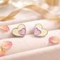Ezüst gyerek szív fülbevaló (02107-331)