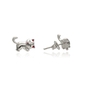 Ezüst gyerek cica fülbevaló (02107-333)