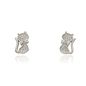 Ezüst cica fülbevaló (02107-345)