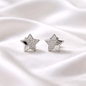 Ezüst csillag fülbevaló (02107-357)