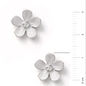 Ezüst virág fülbevaló (02107-369)