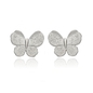 Ezüst pillangó fülbevaló (02107-370)