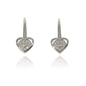 Ezüst szív fülbevaló (02108-121)