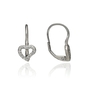 Ezüst szív fülbevaló (02108-37)