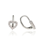 Ezüst szív fülbevaló (02108-95)