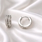 Ezüst karika fülbevaló (02114-36)
