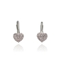 Ezüst szív fülbevaló (02203-14)