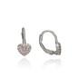 Ezüst szív fülbevaló (02203-14)