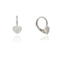 Ezüst szív fülbevaló (02203-56)