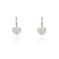 Ezüst szív fülbevaló (02203-56)