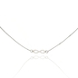 Fehér arany végtelen nyaklánc 45 cm (03F118-3)