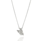 Ezüst pillangó nyaklánc 42 cm (04115-20)