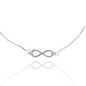 Fehér arany végtelen karlánc 17 cm (07F118-2)