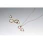 Pandora 14K aranyozott organikus formájú kéttónusú medálos nyaklánc (363882C00-45)