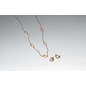 Pandora 14K aranyozott organikus formájú ovális nyaklánc (363883C01-45)