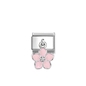 Nomination "Rózsaszín virág" charm (331805-23)
