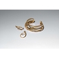 Pandora 14K aranyozott organikus formájú sodrott nyitott karperec 16 cm (563867C00-1)