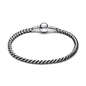 Pandora Fekete zsinóros lánc karkötő 21 cm (593816C02-21) Pandora Fekete zsinóros lánc karkötő 21 cm (593816C02-21)