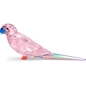 Swarovski Cha Cha, a rózsaszín hullámos papagáj kristály dísz (5557848)