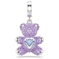 Swarovski Idyllia lila medve charm (5745610)
