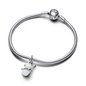 Pandora opál hóember függő charm (792981C01)