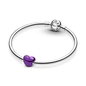 Pandora Metál hatású lila szív charm (793337C01)