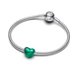 Pandora Metál hatású zöld szív charm (793337C07)