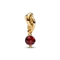 Pandora 14k aranyozott fazettált vörös örökkévalóság kör függő charm (763462C01)