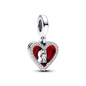Pandora piros szív kulcslyuk függő charm (793119C01)
