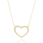 Arany szív nyaklánc 48 cm (A04S115kövesszív)