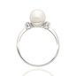 Fehér arany gyöngy gyűrű (B21863)