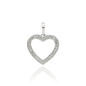 Fehér arany szív medál (B49051)