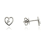 Fehér arany szív fülbevaló (B49262)