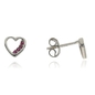 Fehér arany szív fülbevaló (CE-TE-9-W_KT)