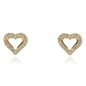 Arany szív fülbevaló (ZS-CE0376_KT)