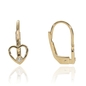 Arany szív fülbevaló (ZS-KÜP-24_KT)