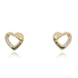 Arany szív fülbevaló (ZS-XCE-515_KT)