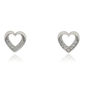 Fehér arany szív fülbevaló (ZS-XCE-531-W_KT)