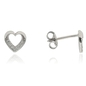 Fehér arany szív fülbevaló (ZS-XCE-531-W_KT)