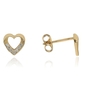 Arany szív fülbevaló (ZS-XCE-531_KT)