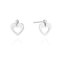 Fehér arany szív fülbevaló (CK015-585-B0.03W)