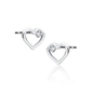 Fehér arany szív fülbevaló (CK034-585-B0.01-WBD)