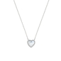 Amen ezüst gyöngyház szív nyaklánc (CLMOHBBZ3)