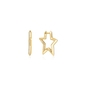 Ania Haie aranyozott ezüst csillag fülbevaló (E064-05G)