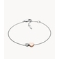 Fossil Sutton dupla szív női karkötő (JF03095998)
