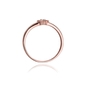 Rosé arany drágaköves gyűrű (W001-585-B0.04-RBD)