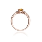 Rosé arany drágaköves gyűrű (W002-585-C0.60-RBD)