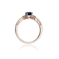 Rosé arany drágaköves gyűrű (W002-585-S0.60-RBD)