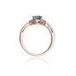 Rosé arany drágaköves gyűrű (W002-585-T0.60-RBD)